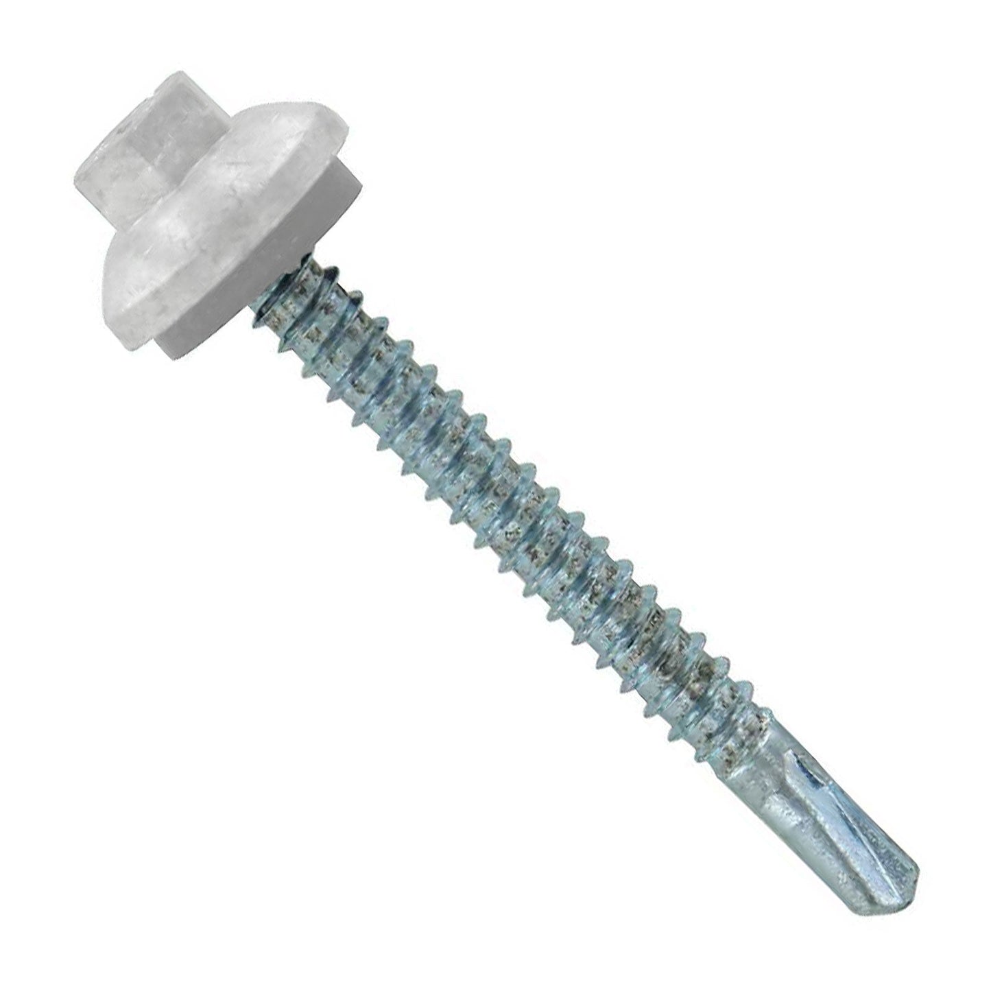 #12 x 2" ZXL Steelbinder Metal Roofing Screw - Polar White, Pkg 250