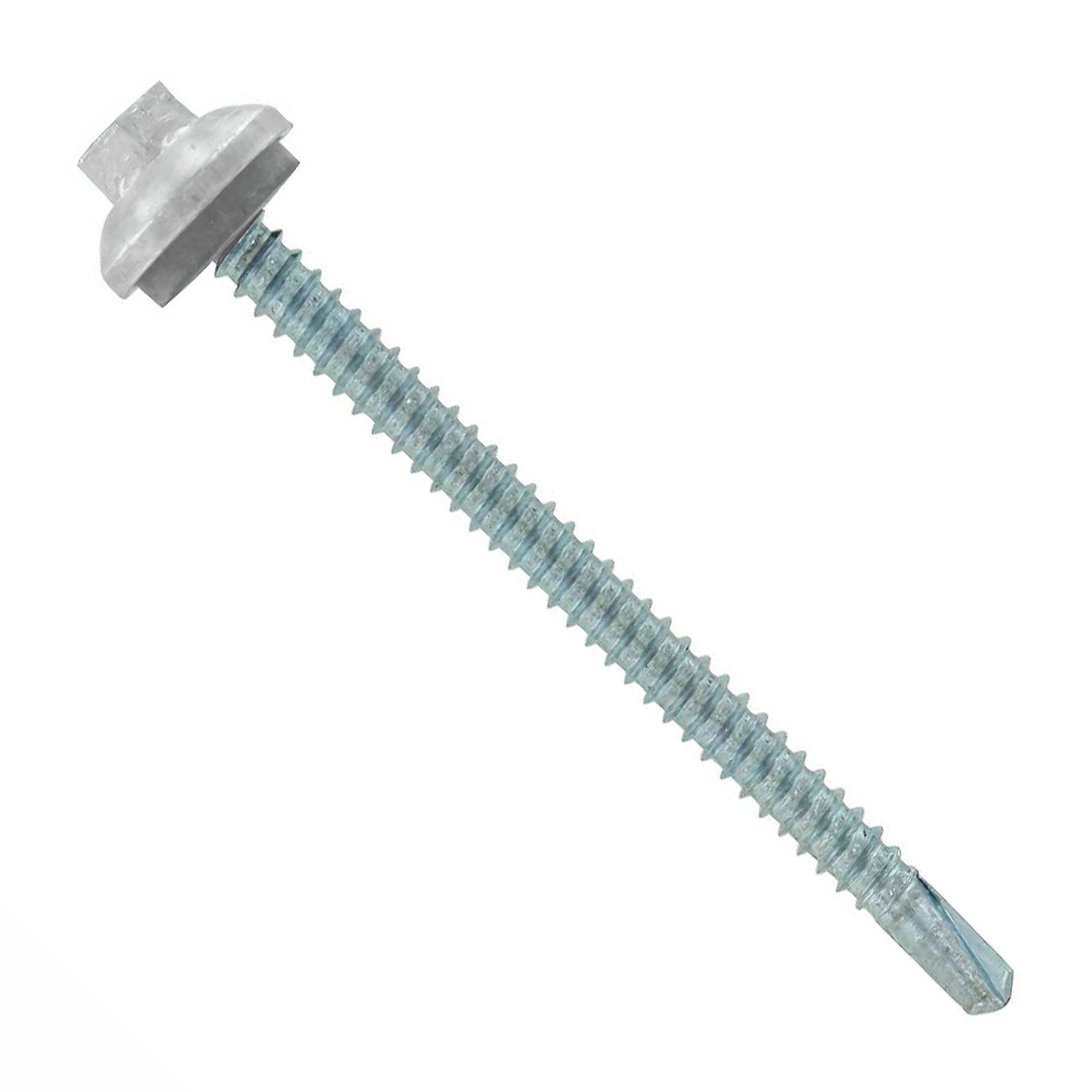 #12 x 3" ZXL Steelbinder Metal Roofing Screw - Polar White, Pkg 250