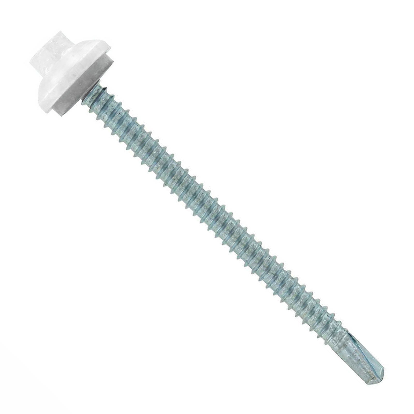 #12 x 3" ZXL Steelbinder Metal Roofing Screw - Alamo White, Pkg 250