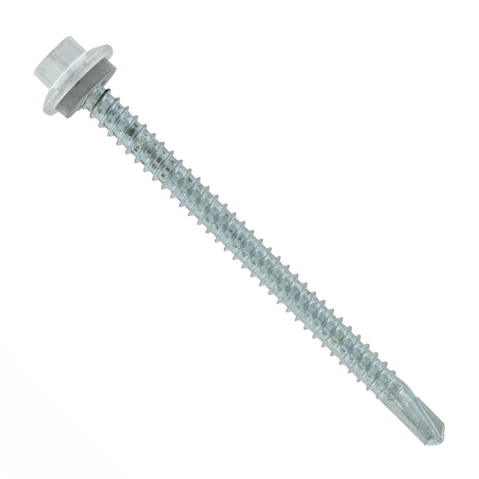 #12 x 3" Maxx Steelbinder Metal Roofing Screw - Polar White, Pkg 250