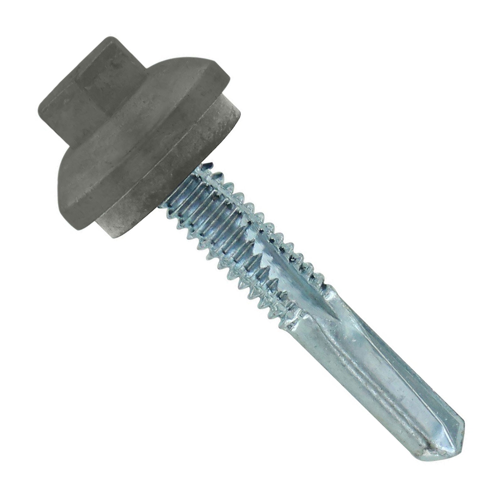 #12-24 x 1-1/4\" ZXL HG Steelbinder Metal Roofing Screw - Burnished Slate, Pkg 250