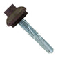 #12-24 x 1-1/4 ZXL HG Steelbinder Metal Roofing Screw Koko Brown, Pkg 250