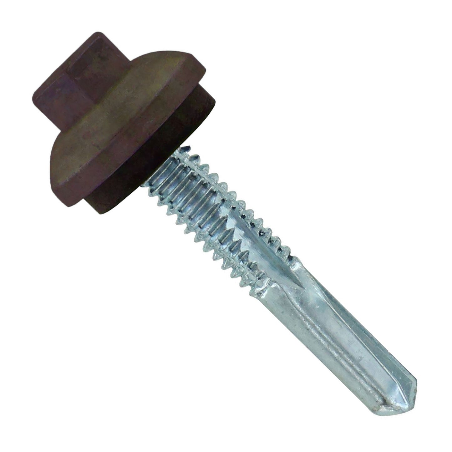 #12-24 x 1-1/4 ZXL HG Steelbinder Metal Roofing Screw Koko Brown, Pkg 250