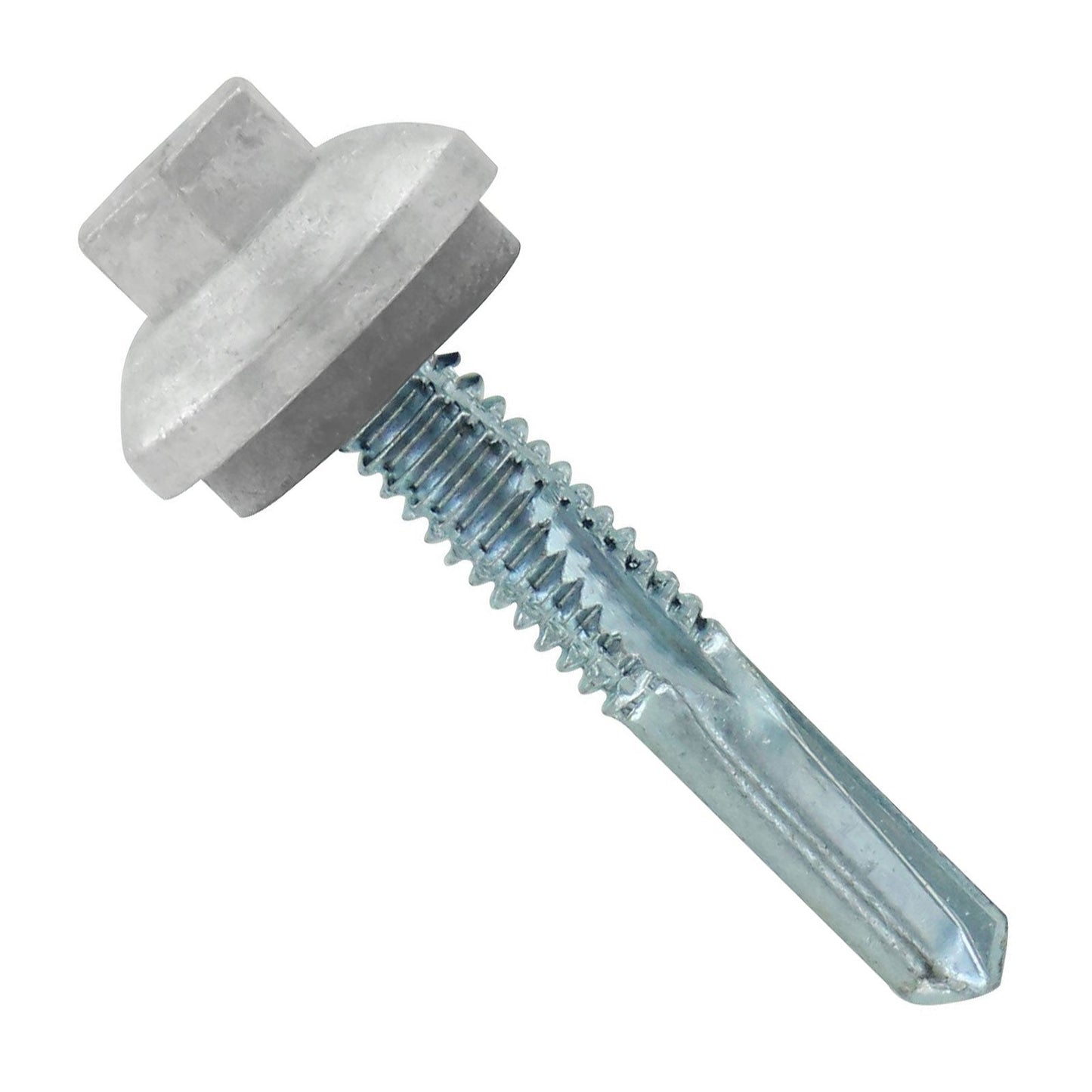 #12-24 x 1-1/4" ZXL HG Steelbinder Metal Roofing Screw - Alamo White, Pkg 250