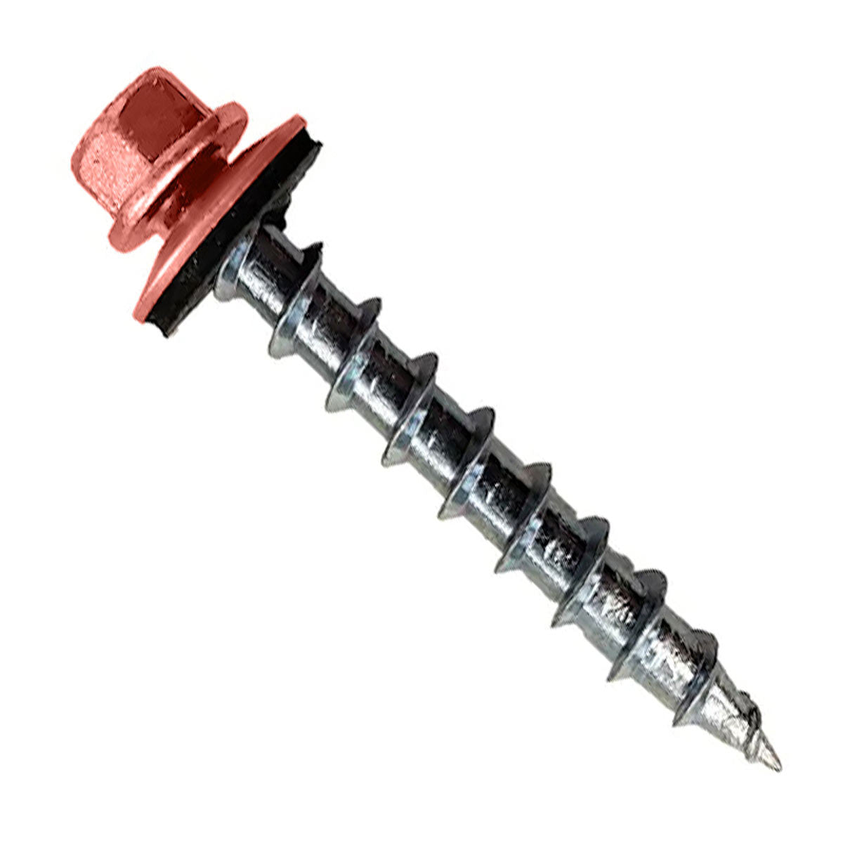 12# x 112 inch Type 17 Woodbinder Metal Roofing Screw For OSB Rustic Red Pkg 250 image 1 of 2