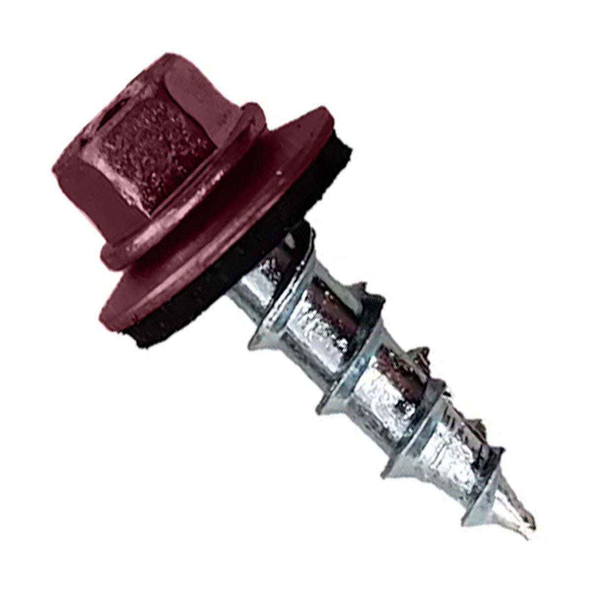#12 x 34 inch Type 17 Woodbinder Metal Roofing Screw For OSB Burgundy Pkg 250 image 1 of 2