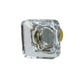 Hafele Amerock Glacio Cabinet Knob - Clear/Gold Champagne