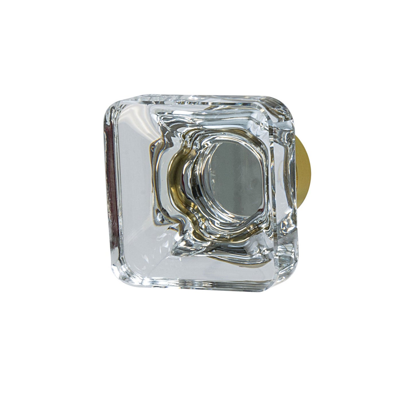 Hafele Amerock Glacio Cabinet Knob - Clear/Gold Champagne