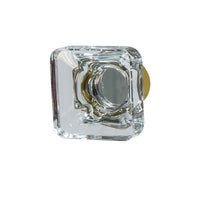 Hafele Amerock Glacio Cabinet Knob - Clear/Gold Champagne