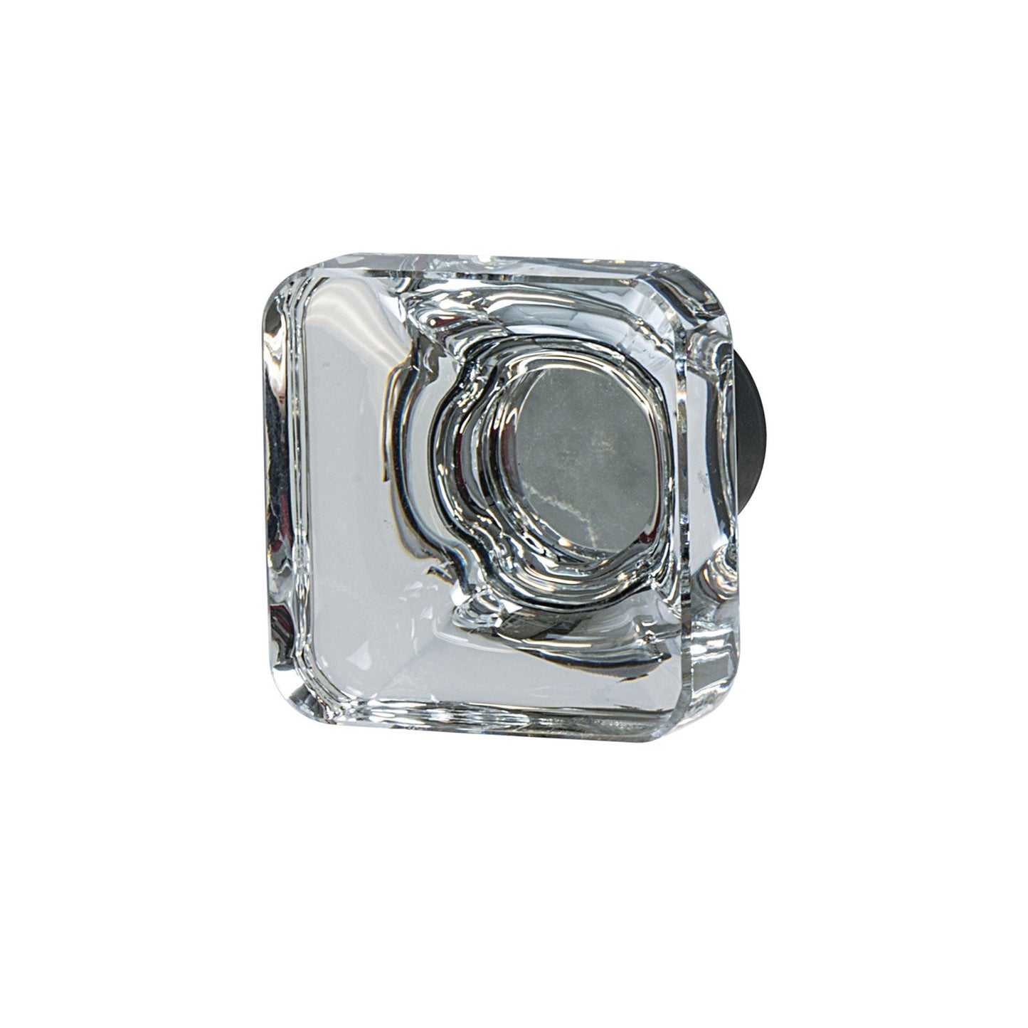 Hafele Amerock Glacio Cabinet Knob - Clear/Oil-Rubbed Bronze