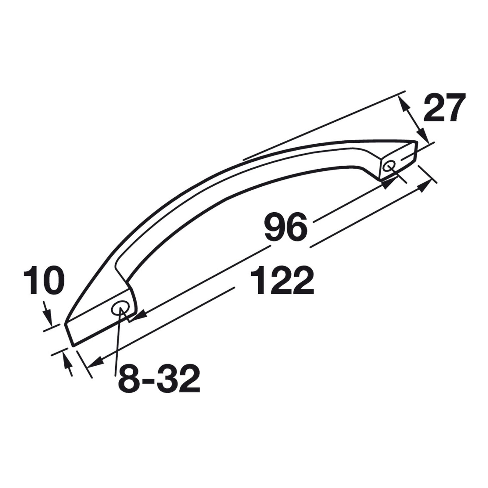 Hafele Amerock Allison Value Cabinet Handle Illustration