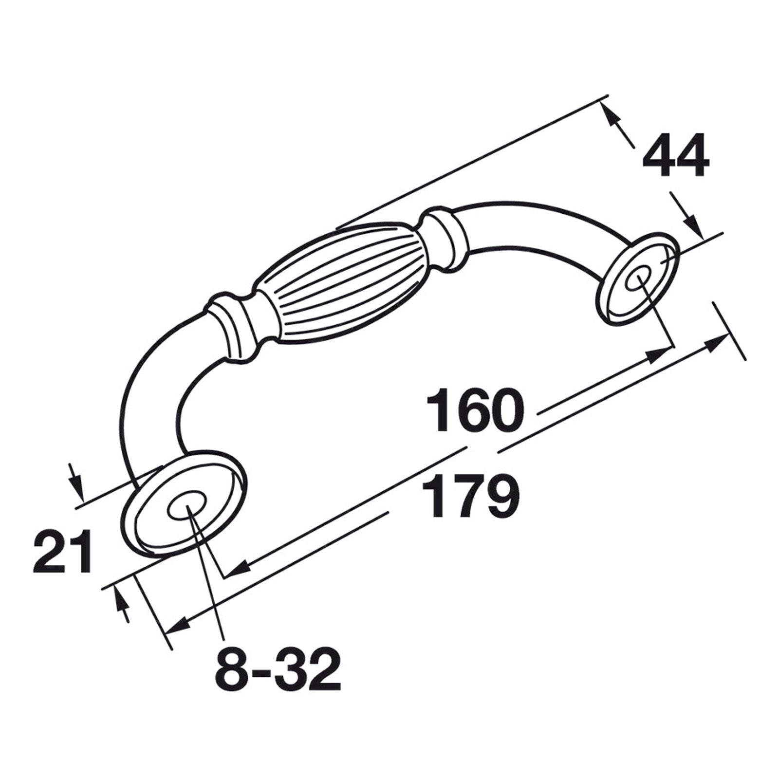 Hafele Amerock Blythe Cabinet Handle Illustration