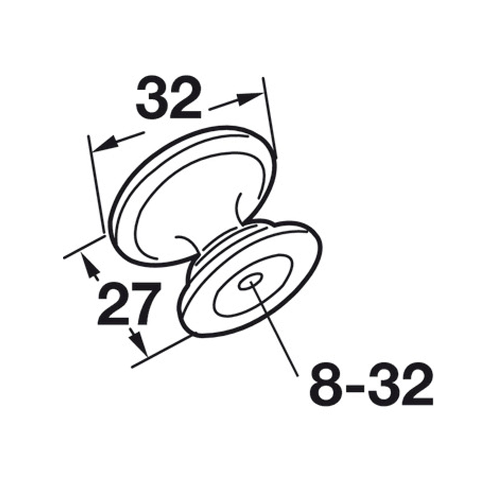 Hafele Amerock Allison Value Cabinet Knob Illustration