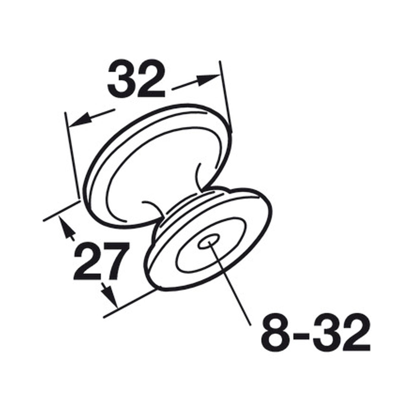 Hafele Amerock Allison Value Cabinet Knob Illustration