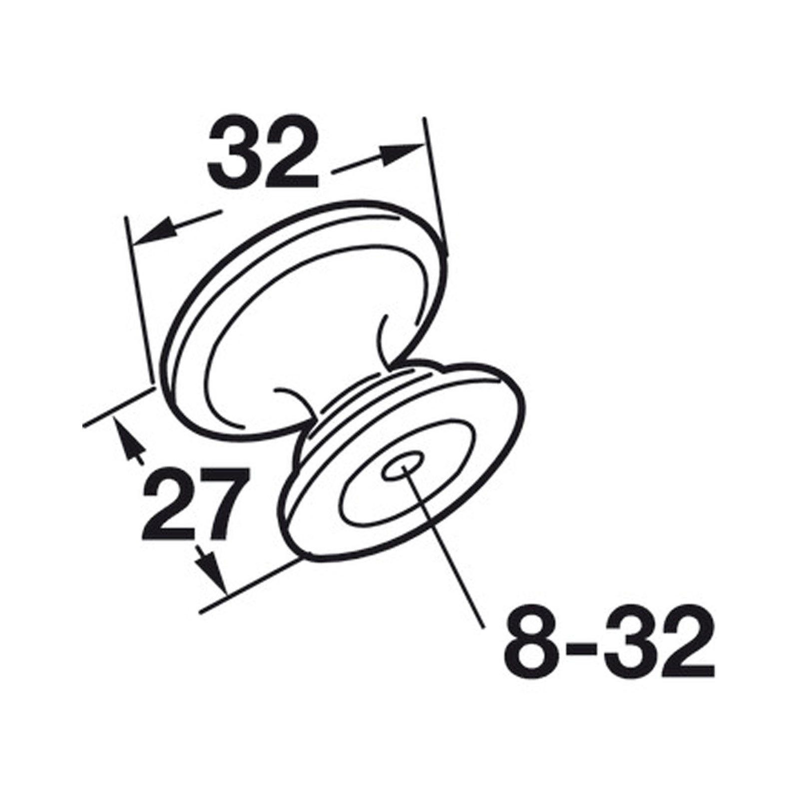 Hafele Amerock Allison Value Cabinet Knob Illustration
