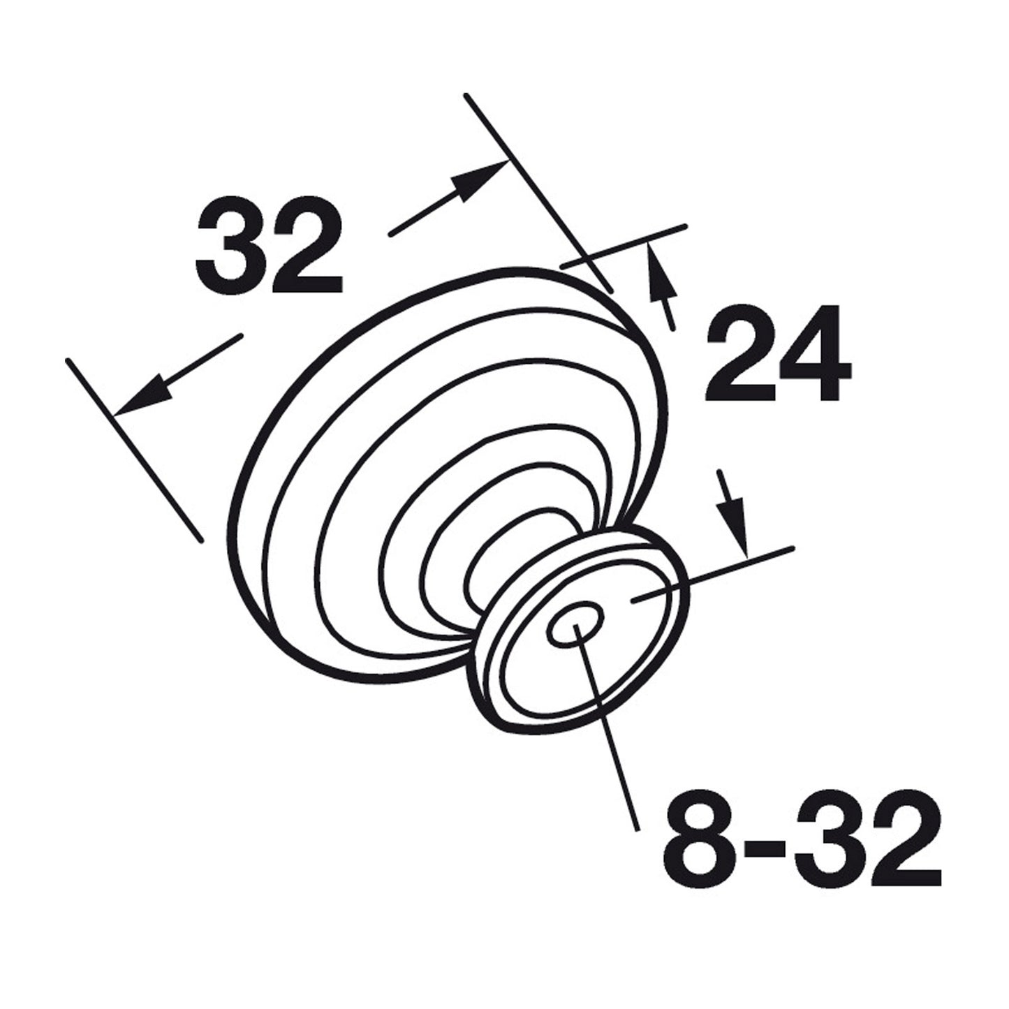 Hafele Amerock Allison Cabinet Knob Illustration