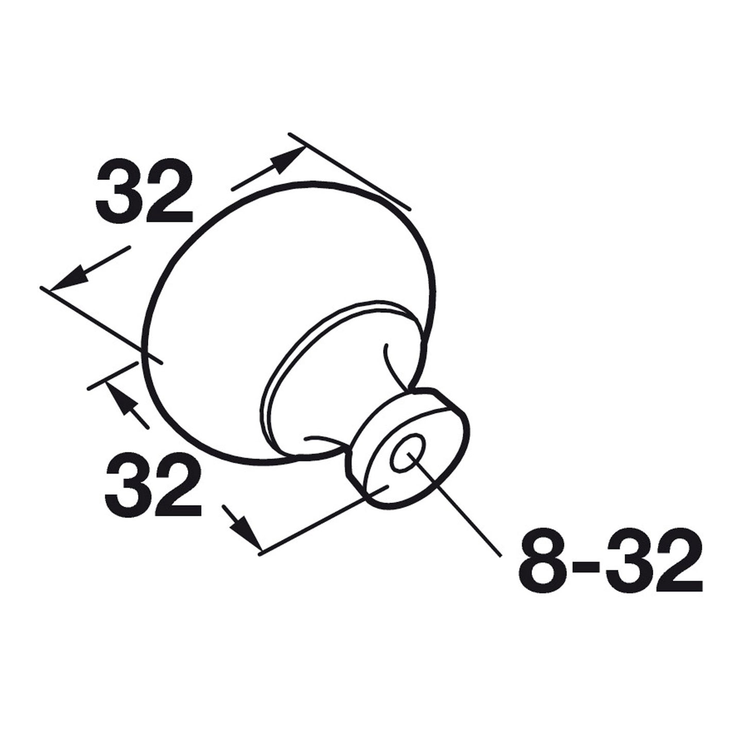 Hafele Amerock Allison Revival Cabinet Knob Illustration