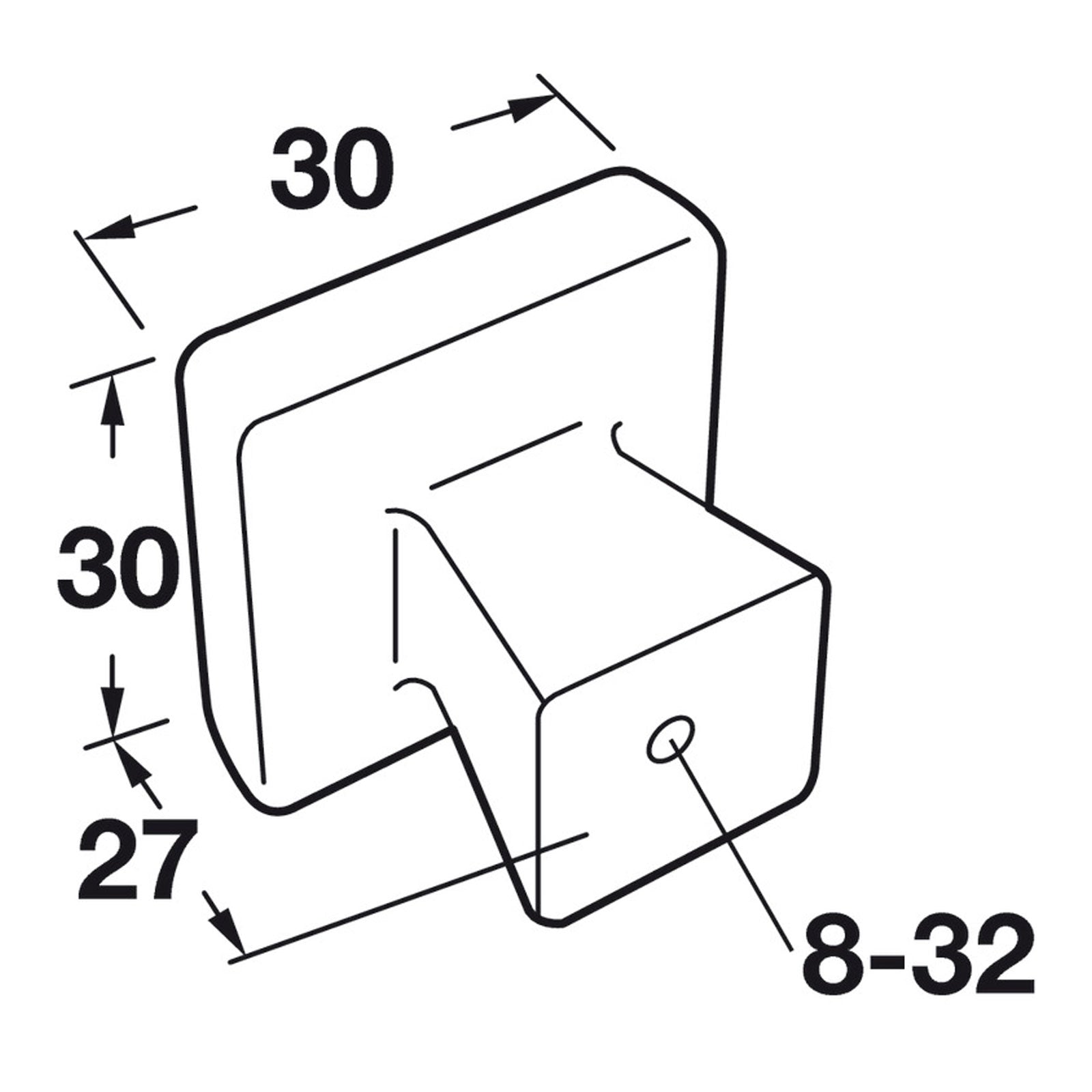 Hafele Amerock Blackrock Cabinet Handle Illustration