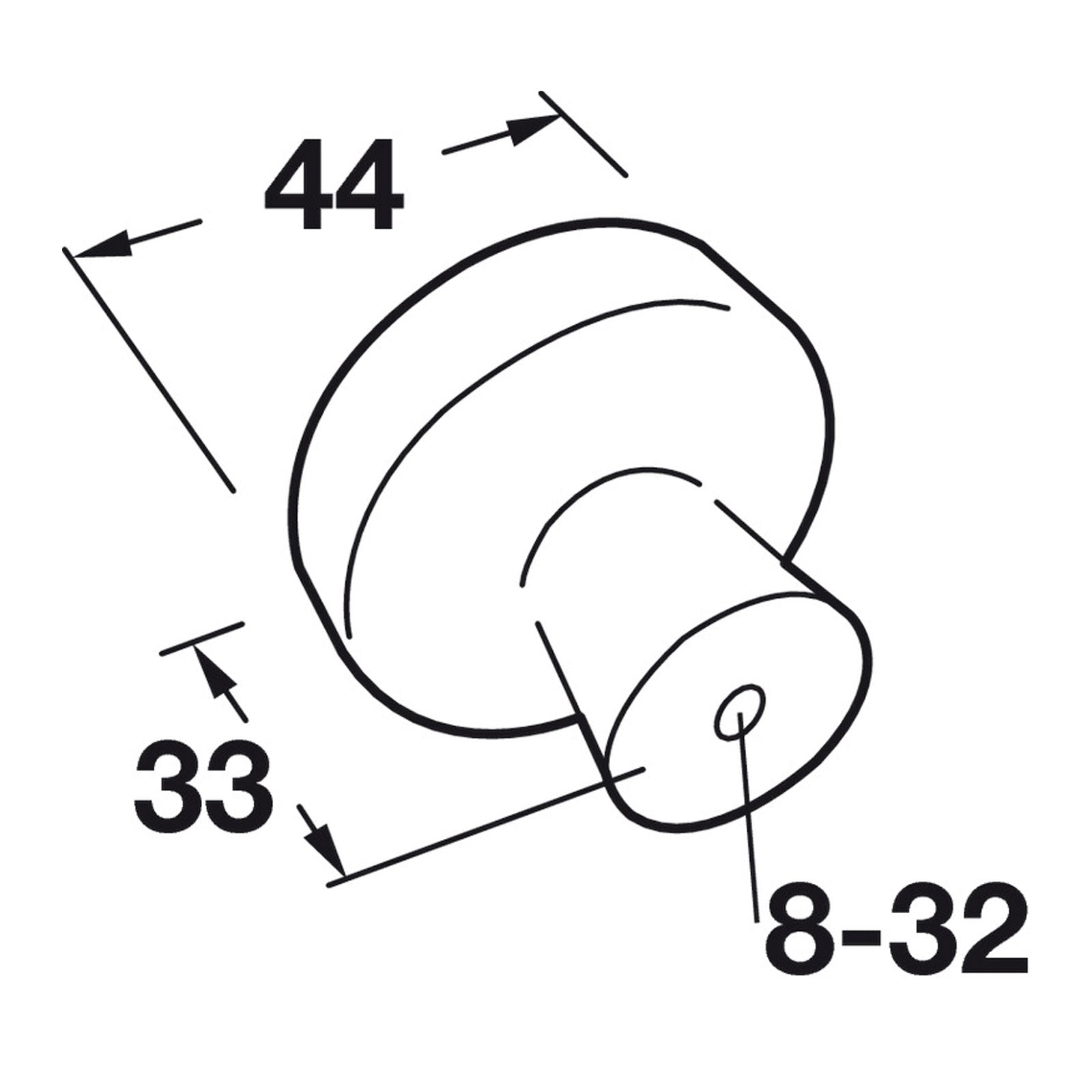 Hafele Amerock Blackrock Cabinet Knob Illustration