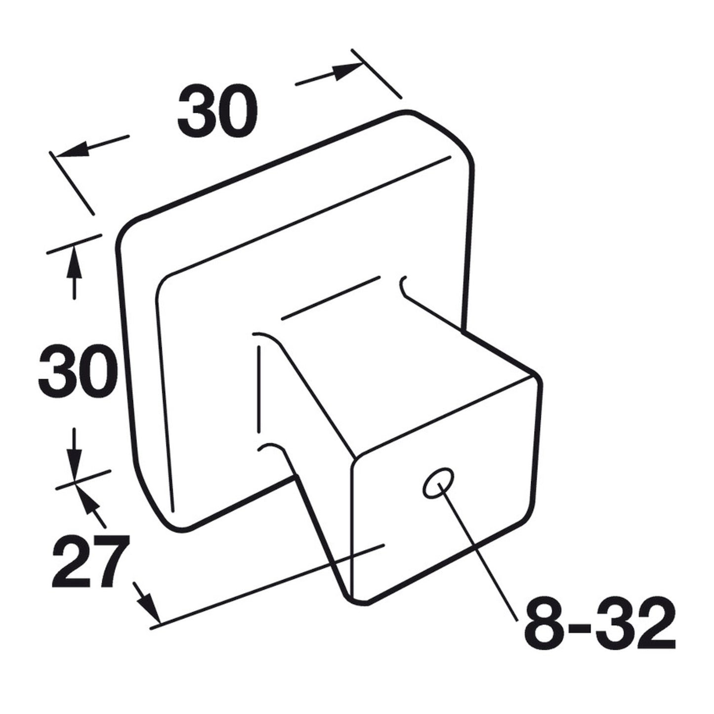 Hafele Amerock Blackrock Cabinet Knob Illustration