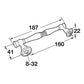 Hafele Amerock Crawford Cabinet Handle Illustration