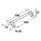 Hafele Amerock Davenport Cabinet Handle Illustration
