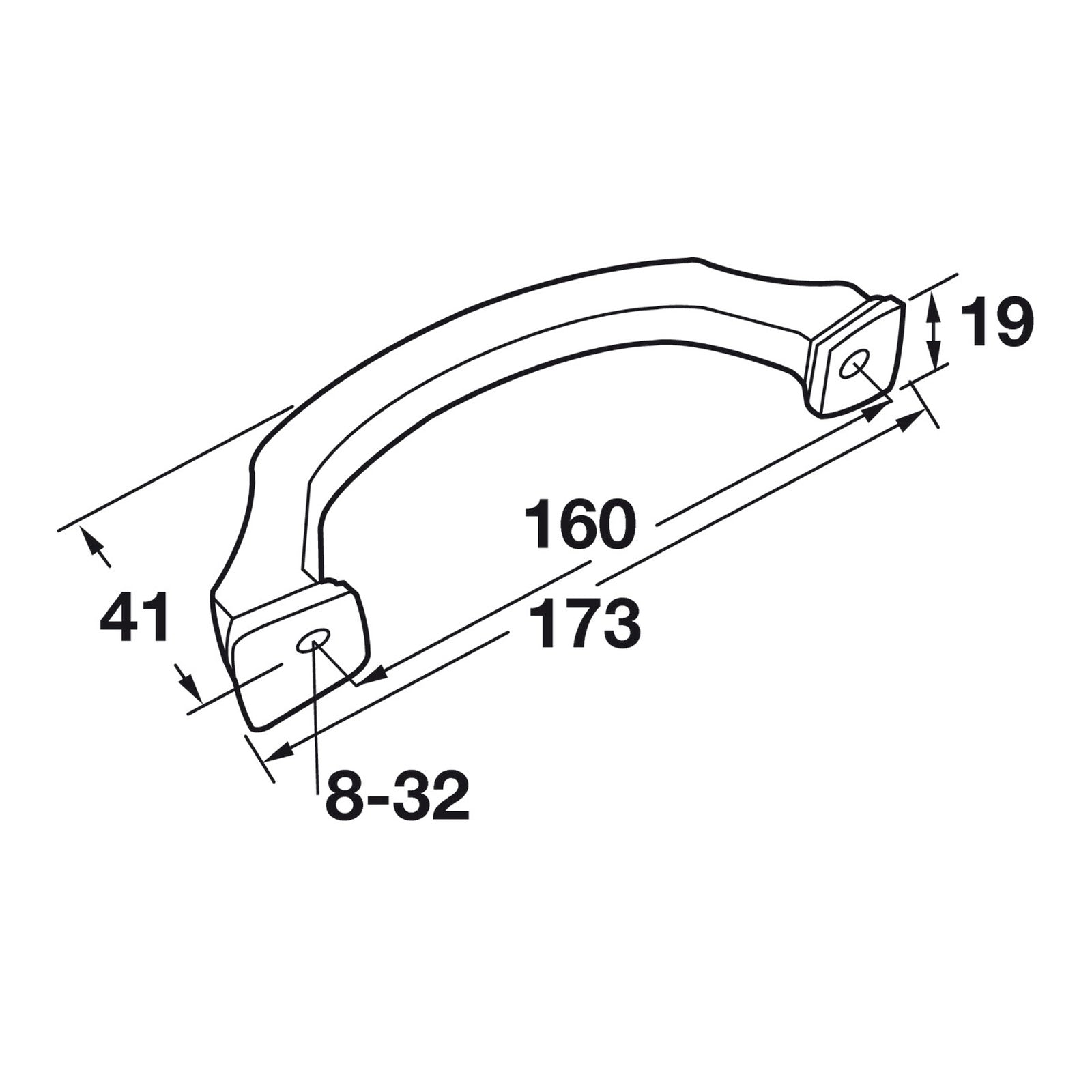 Hafele Amerock Revitalize Cabinet Handle Illustration