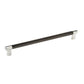 Hafele Amerock Esquire Cabinet Handle - Polished Nickel/Black Bronze