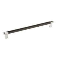 Hafele Amerock Esquire Cabinet Handle - Polished Nickel/Black Bronze