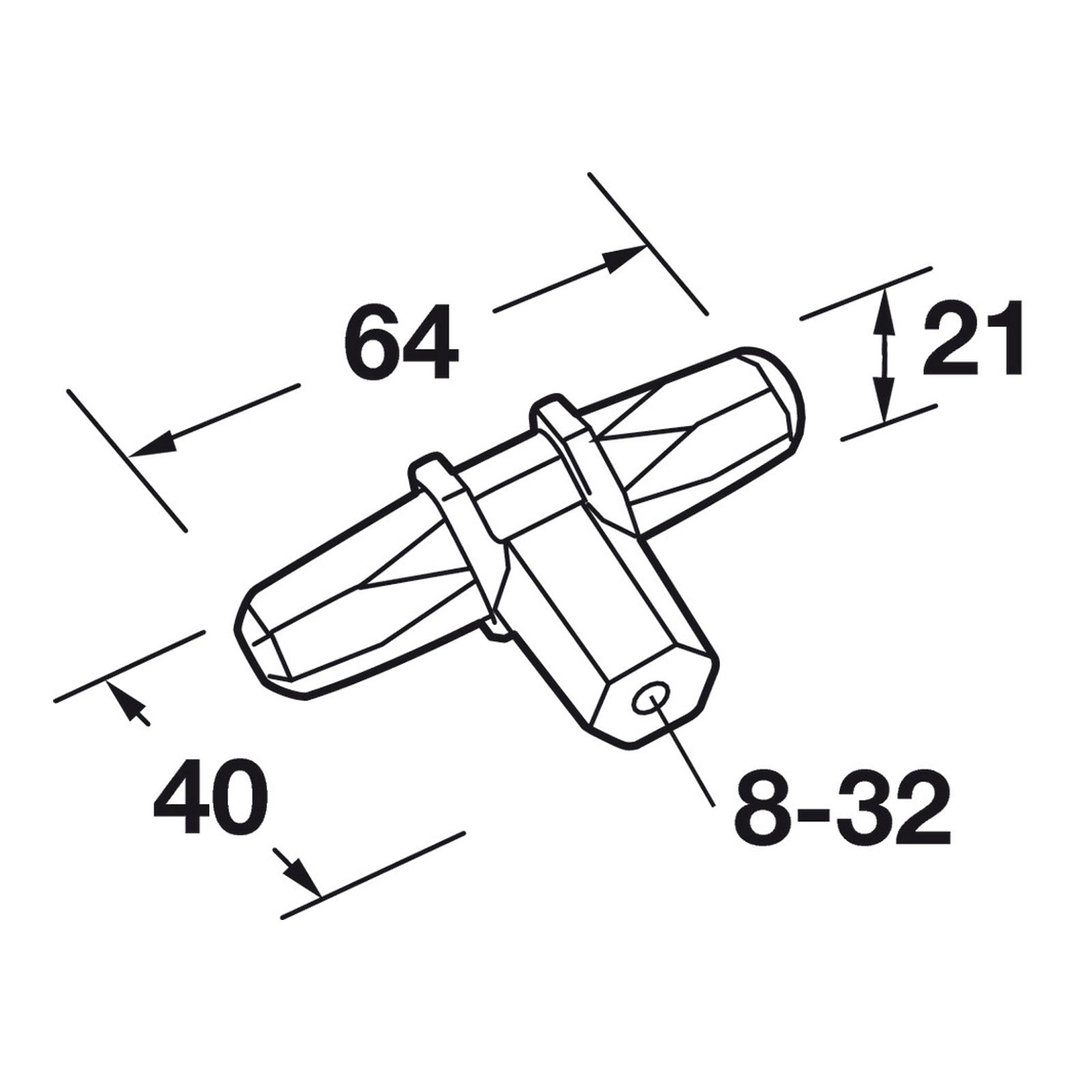 Hafele Amerock Carroine Cabinet Knob Illustration