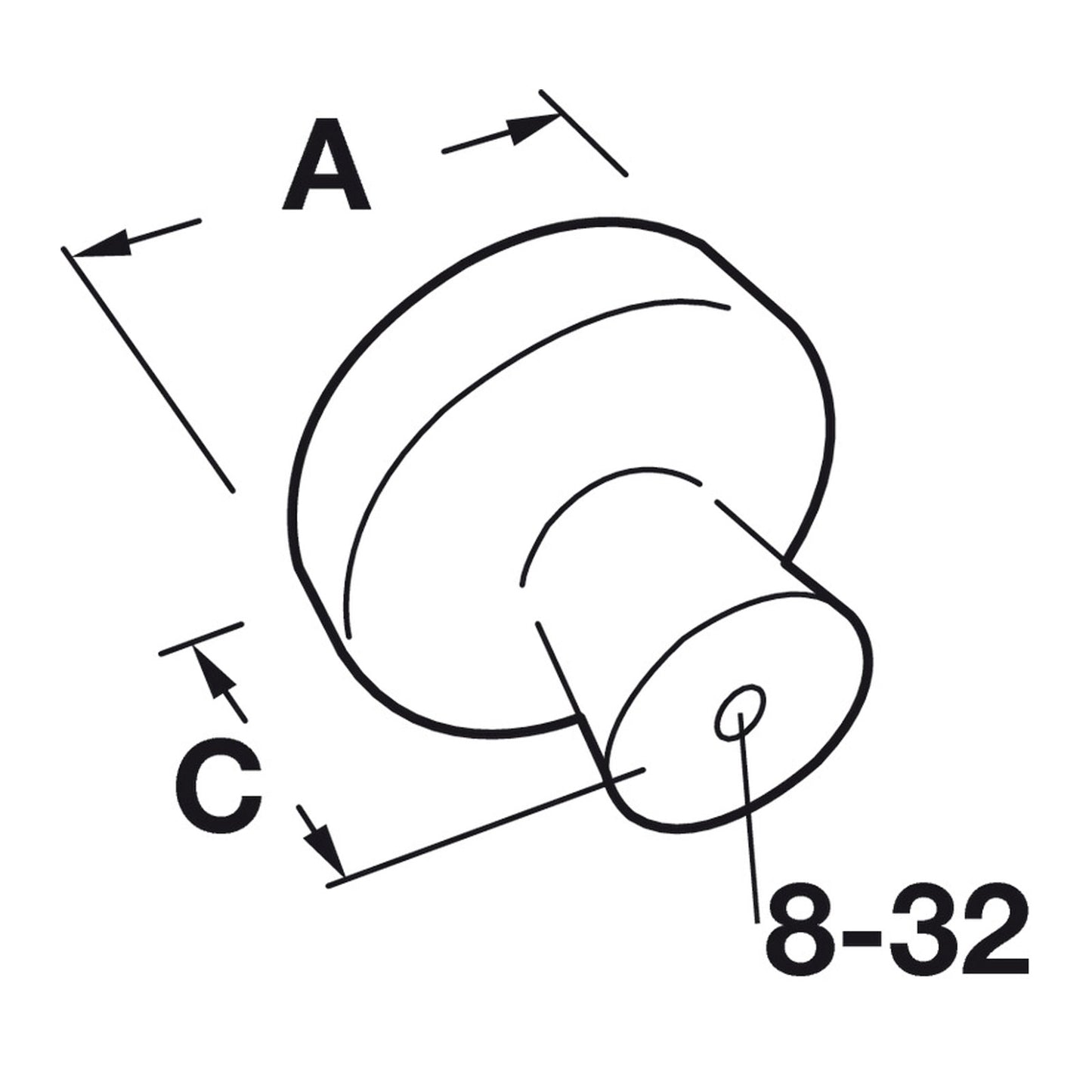 Hafele Amerock Blackrock Cabinet Knob Illustration