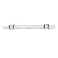 Hafele Amerock Carroine Cabinet Handle - Marbleized White/Polished Nickel