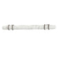 Hafele Amerock Carroine Cabinet Handle - Marbleized White/Satin Nickel