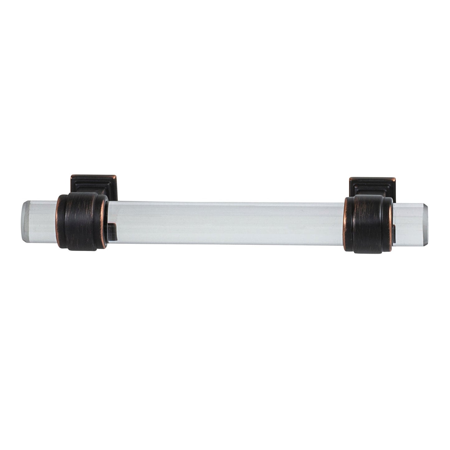 Hafele Amerock Glacio Cabinet Handle - Clear/Oil-Rubbed Bronze