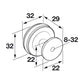 Hafele Amerock Radius Cabinet Knob Illustration