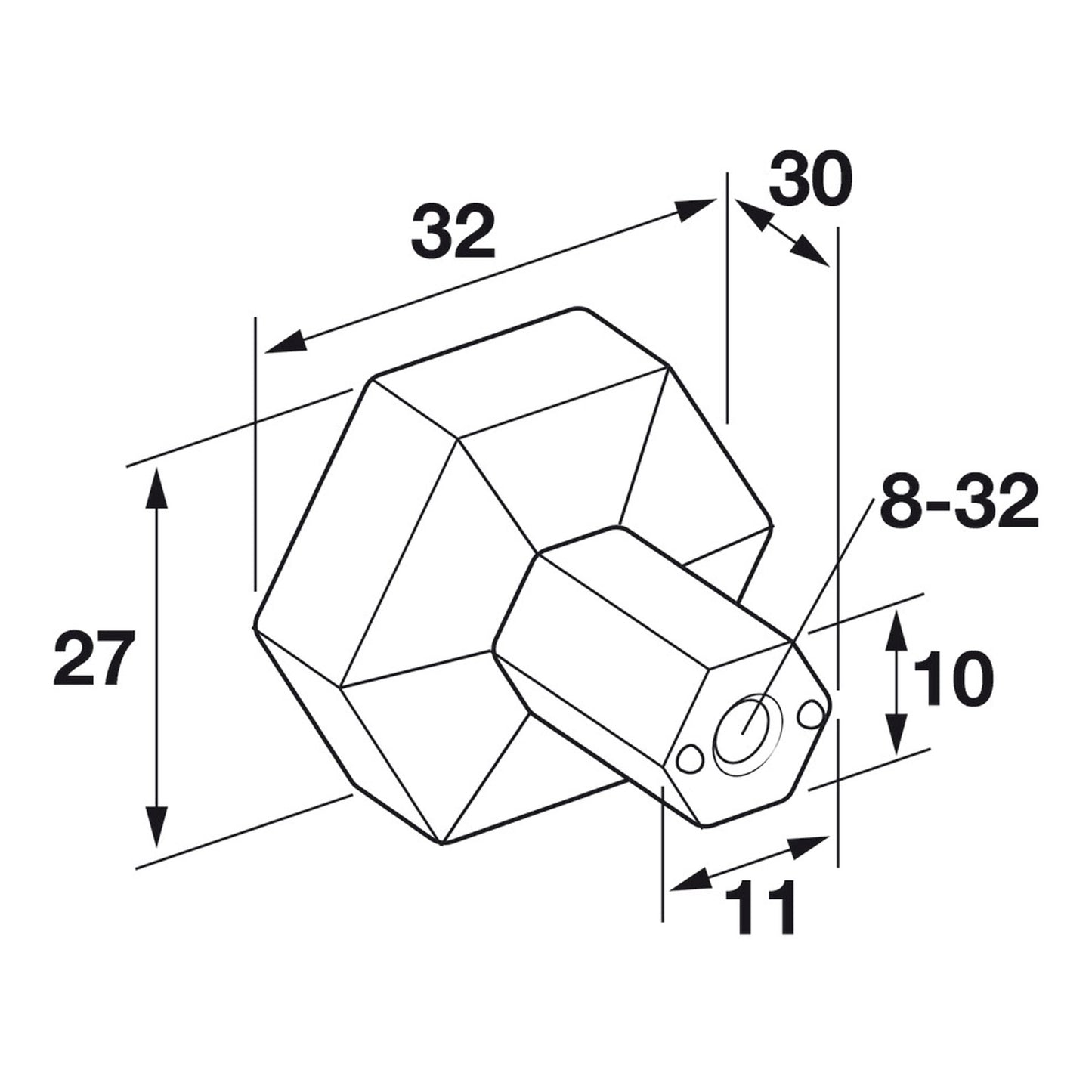 Hafele Amerock Caliber Cabinet Knob Illustration