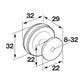 Hafele Amerock Radius Cabinet Knob Illustration