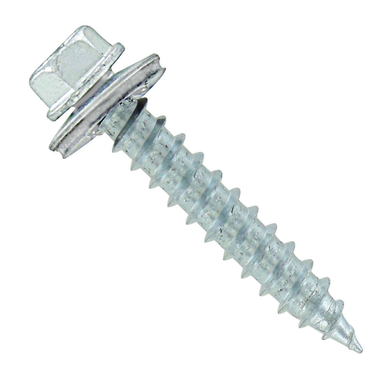 #14 x 112 inch #14 Type 17 Woodbinder Metal Roofing Screw Bright White Pkg 250