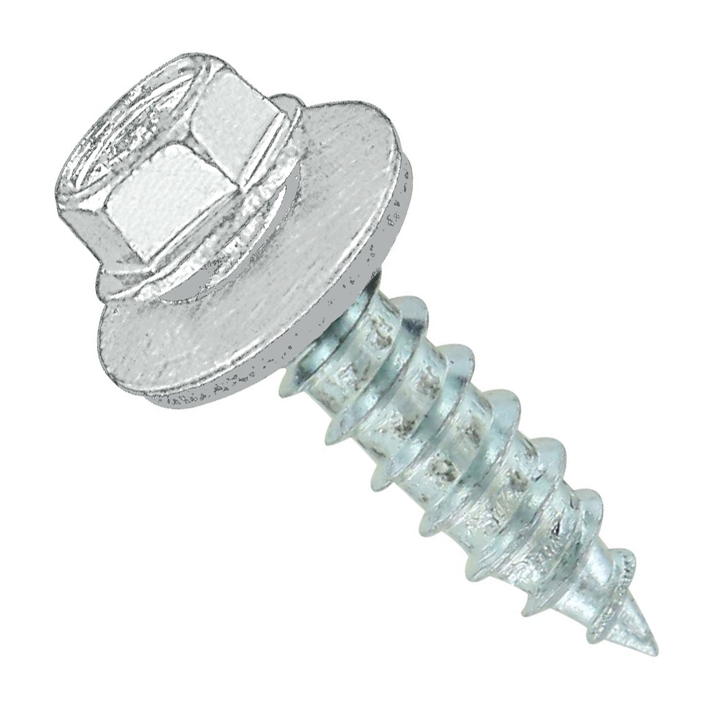 #14 x 1 inch #14 Type 17 Woodbinder Metal Roofing Screw Bright White Pkg 250 image 1 of 2