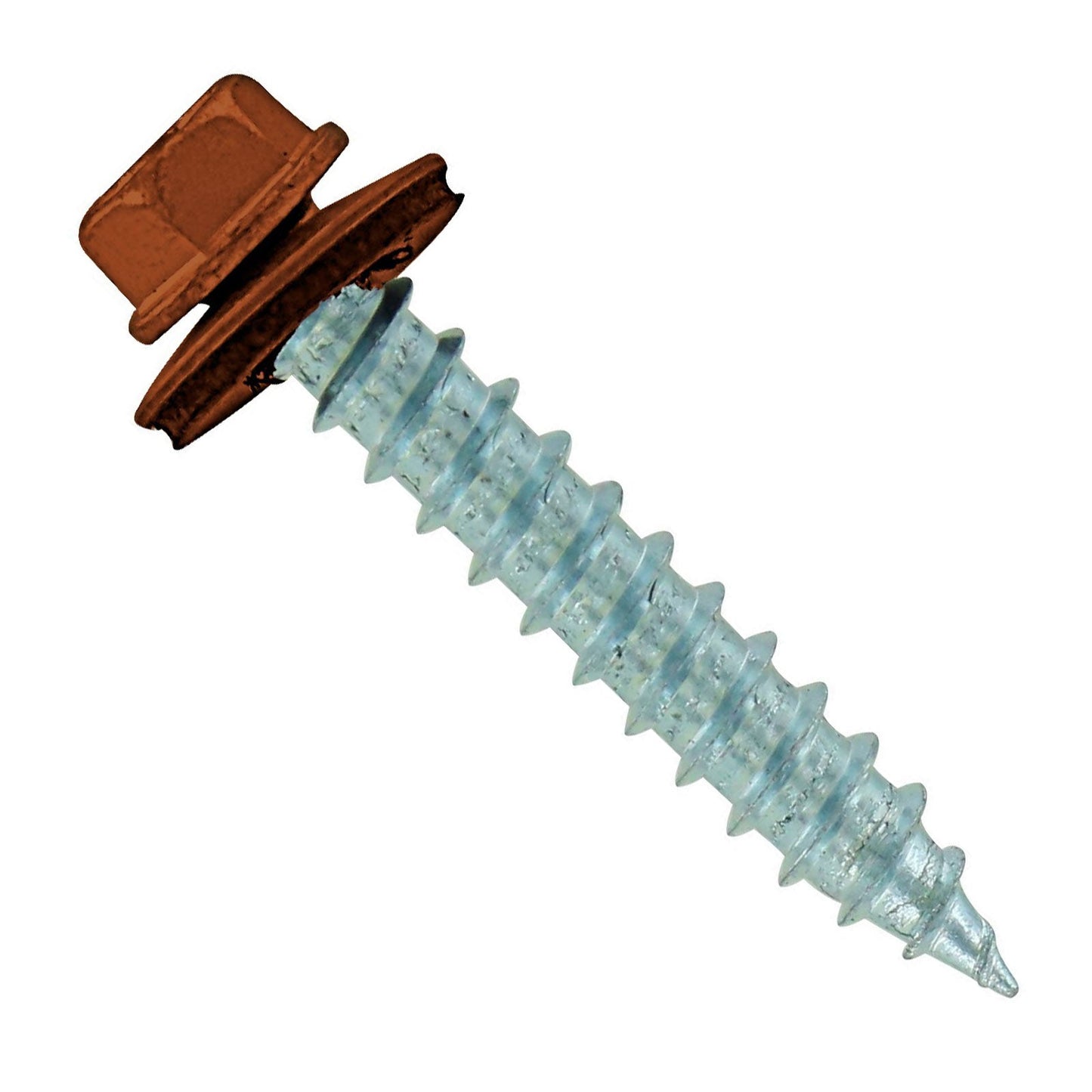 #14 x 112 inch #14 Type 17 Woodbinder Metal Roofing Screw Brown Pkg 250