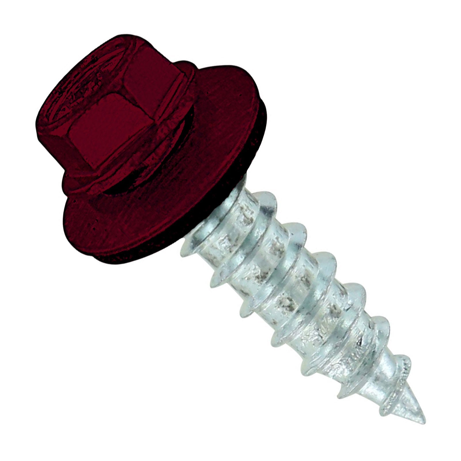 #14 x 1 inch #14 Type 17 Woodbinder Metal Roofing Screw Burgundy Pkg 250 image 1 of 2