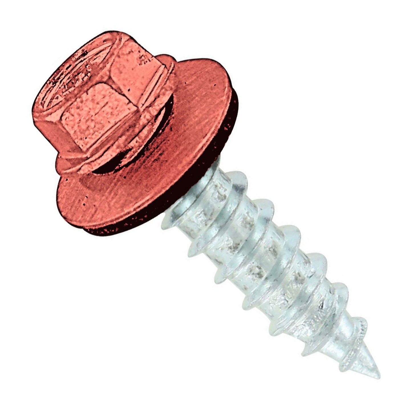 #14 x 1 inch #14 Type 17 Woodbinder Metal Roofing Screw Copper Pkg 250 image 1 of 2