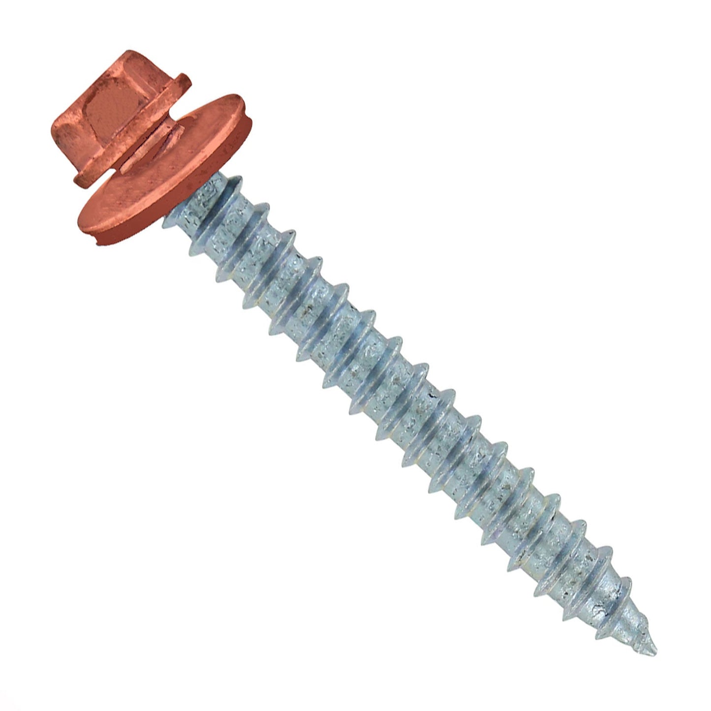 #14 x 2 inch #14 Type 17 Woodbinder Metal Roofing Screw Copper Pkg 250