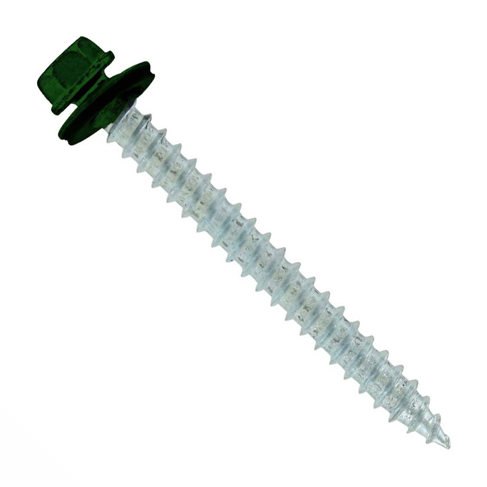#14 x 212 inch #14 Type 17 Woodbinder Metal Roofing Screw Forest Green Pkg 250
