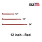 5/8" x  12" Tent Stake - Hot Forged Tent Pin - Red