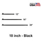 5/8" x  18" Tent Stake - Hot Forged Tent Pin - Black