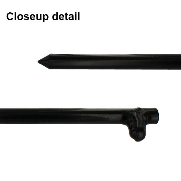 5/8" x  18" Tent Stake - Hot Forged Tent Pin - Black