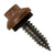 #14 x 1 inch ZXL Tapping Steelbinder Metal Roofing Screw Brown Pkg 250