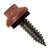 #14 x 1 inch ZXL Tapping Steelbinder Metal Roofing Screw Copper Pkg 250