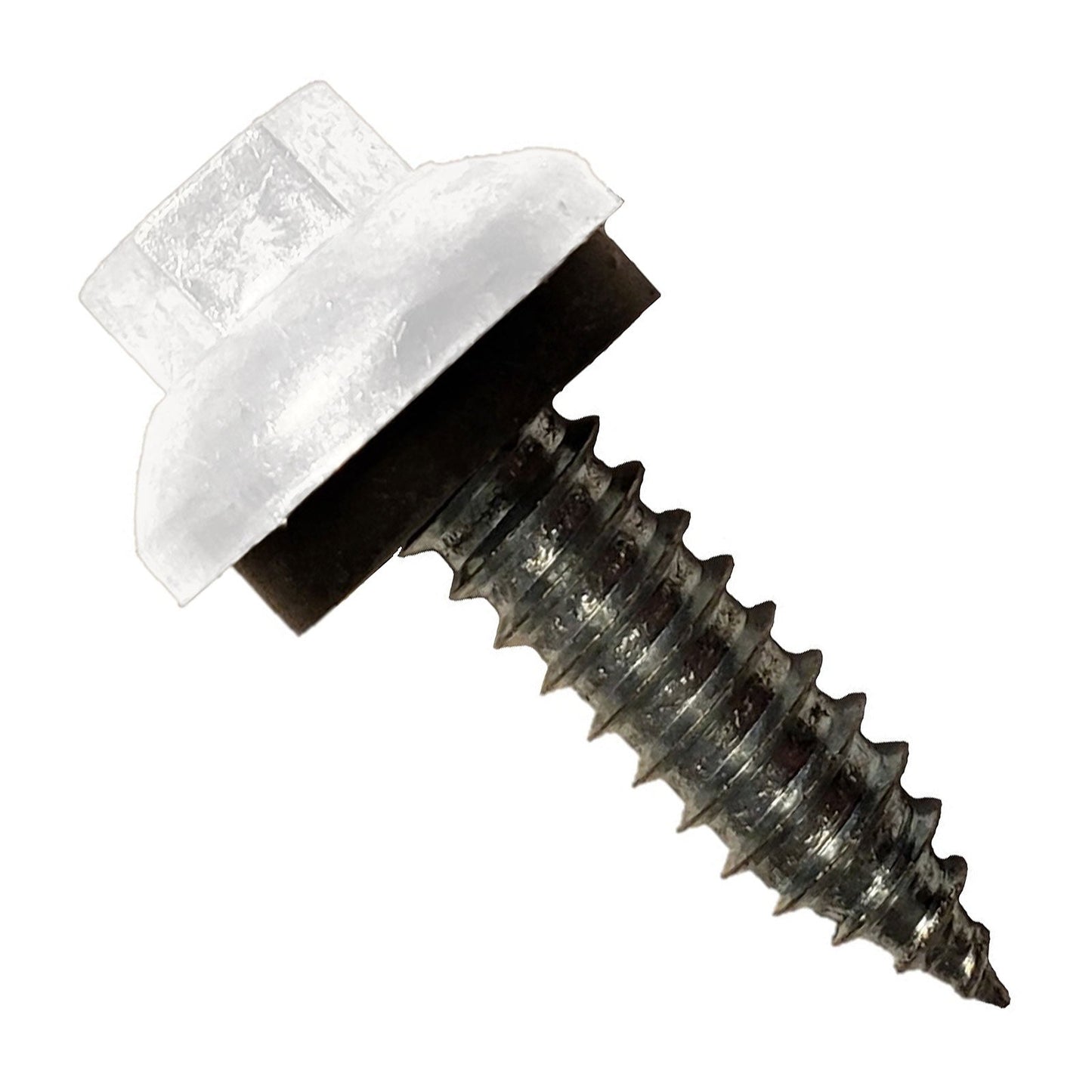 #14 x 1 inch ZXL Tapping Steelbinder Metal Roofing Screw Bright White Pkg 250